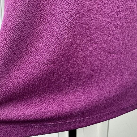 Calvin Klein Women Top Sz M Purple Knit VNeck Cap Ruffle Sleeve - Picture 4 of 8